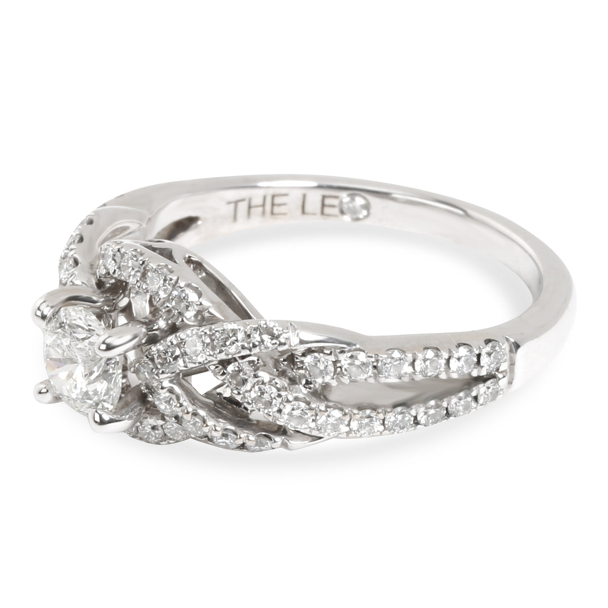 Leo Bridal Diamond Engagement Ring in 14K Gold GSI Certified H SI2 0.96 CTW