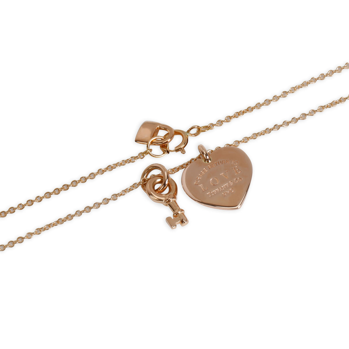 Tiffany & Co. Return to Tiffany Love Heart Tag Key Pendant in 18K Rose Gold