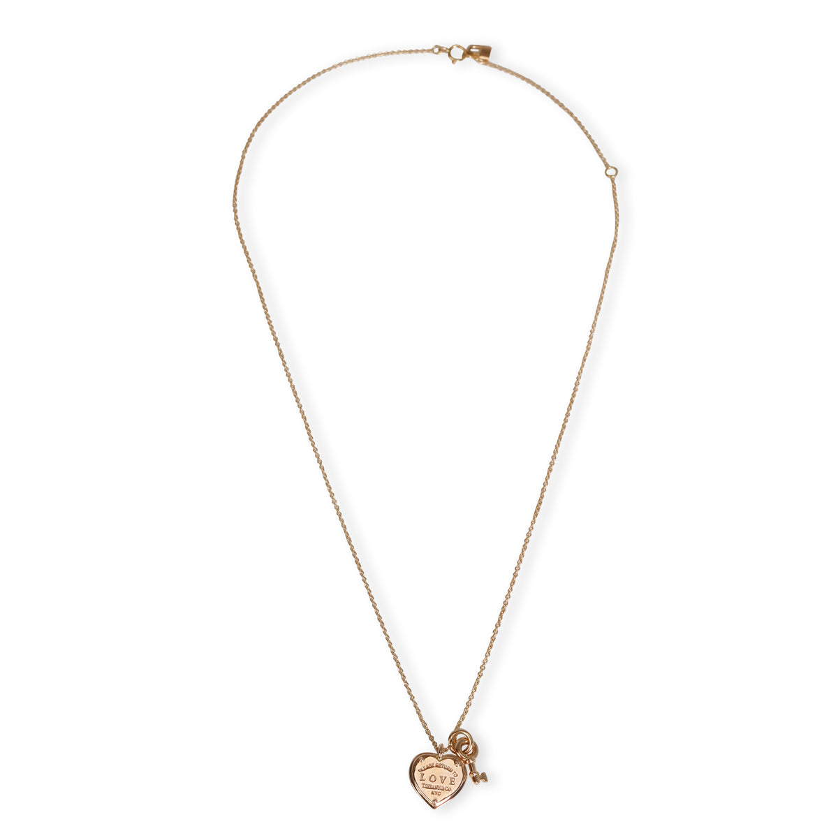 Tiffany & Co. Return to Tiffany Love Heart Tag Key Pendant in 18K Rose Gold