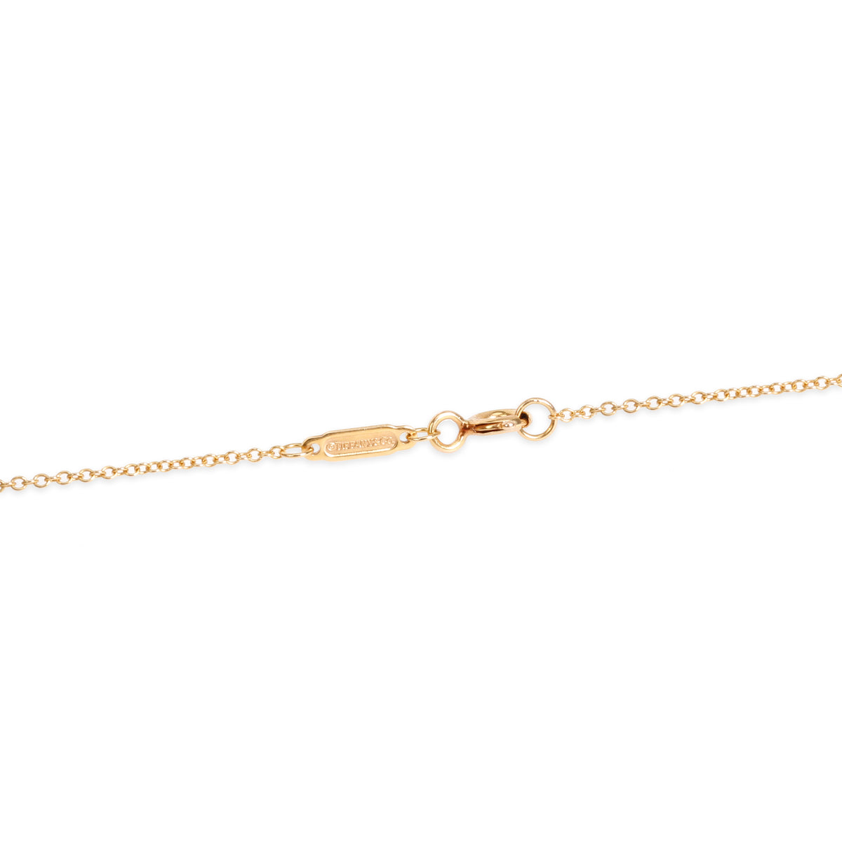 Tiffany & Co. Atlas Pierced Bar Diamond Pendant Necklace in 18KT Gold 0.01 CTW