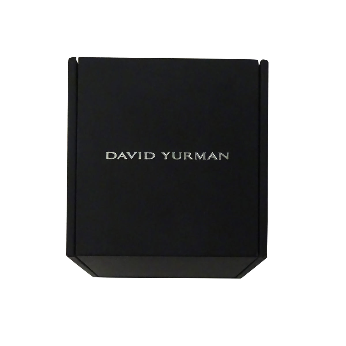 David Yurman Black Diamond Titanium & Carbon Dog Tag Pendant in Silver 1.7 CTW