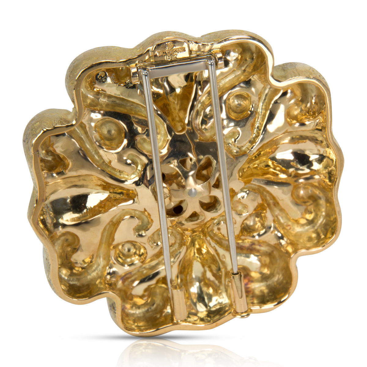 Katy Briscoe Spirals Brooch in 18K Yellow Gold