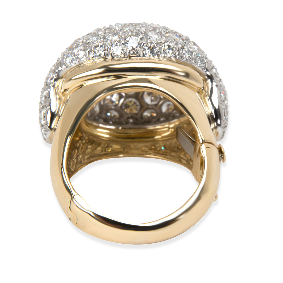 Domen Pave Diamond Cocktail Ring in 18K Yellow Gold 8.00 CTW