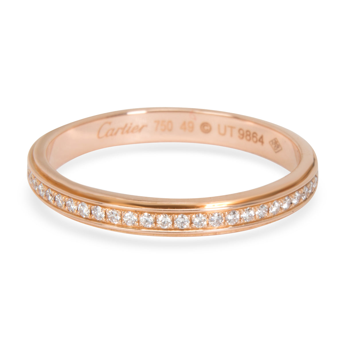 Cartier Micro Pave 2.3mm Diamond Band in 18K Rose Gold 0.15 CTW