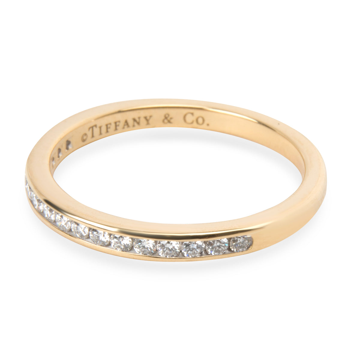 Tiffany & Co. Diamond Channel Set Wedding Band in 18K Yellow Gold 0.17 CTW