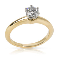 Tiffany & Co. Diamond Engagement Ring in 18K Yellow Gold/Platinum F VVS1 0.51 CT