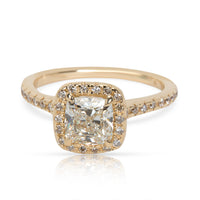 Halo Diamond Engagement Ring in 14K Yellow Gold I VS2 1.22 CTW