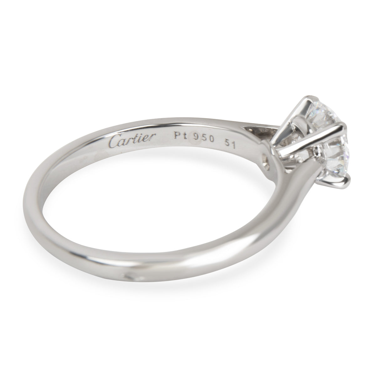 Cartier Diamond Engagement Ring in  Platinum D VVS2 0.8 CTW