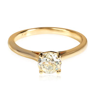 GIA Certified Old Mine Cut Diamond Engagement Ring in 14K Yellow Gold 0.79 CTW