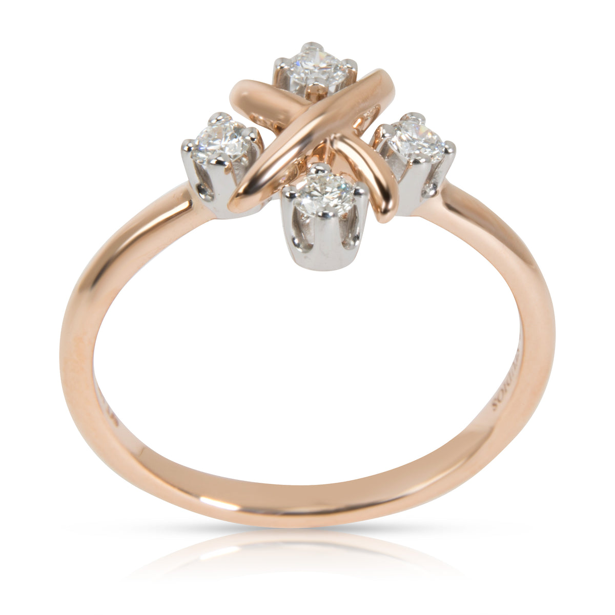 Tiffany Schlumberger Lynn Diamond Ring in 18K Rose Gold