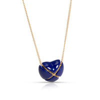 Tiffany & Co. Blue Lapis Heart Necklace in 18K Yellow Gold
