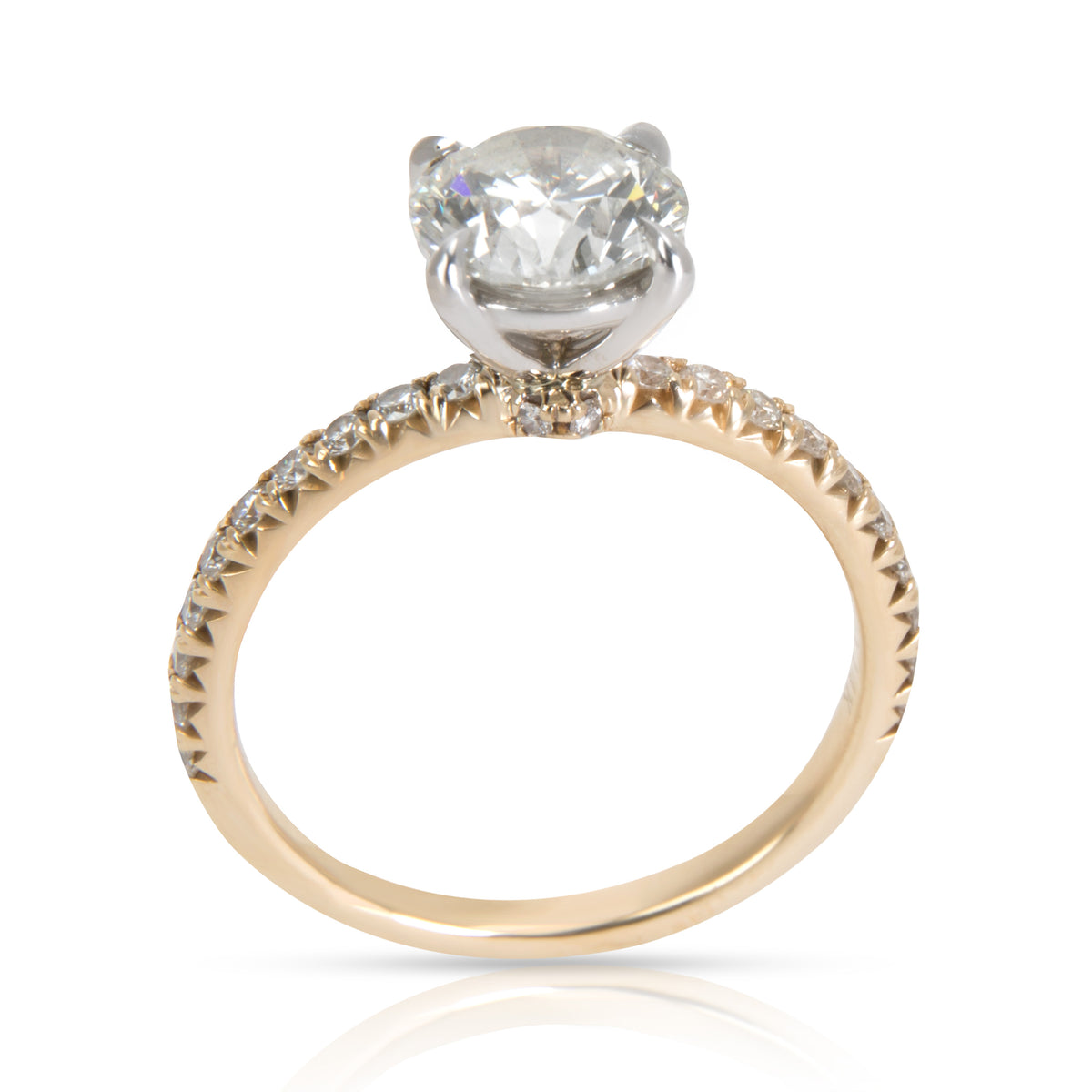James Allen French Cut Diamond Engagement Ring in 14KT Gold K VVS2 1.22 CTW