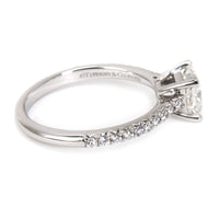 Tiffany & Co. Princess Diamond Engagement Ring in Platinum (H VS1) 0.87 CTW