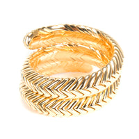 Bulgari Spiga Wrap Diamond Bracelet in 18K Yellow Gold 3.5 CTW