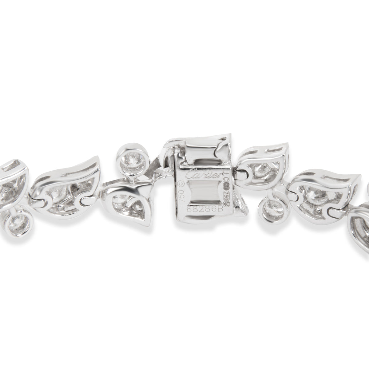 Cartier Diamond Floral Bracelet in 18K White Gold (7.50 CTW)