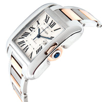 Cartier Tank Anglaise W5310007 Men's Watch in 18kt Stainless Steel/Rose Gold