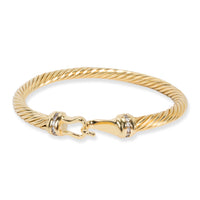 David Yurman Cable Collectibles Buckle Diamond Bracelet in 18K Yellow Gold 0.12