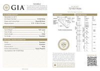 GIA Certified Round cut, E color, VVS2 clarity, 0.51 Ct Loose Diamonds