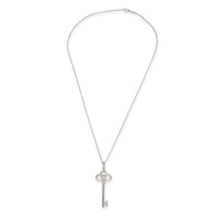 Tiffany & Co. Crown Key Diamond Pendant in 18K White Gold 0.22 CTW