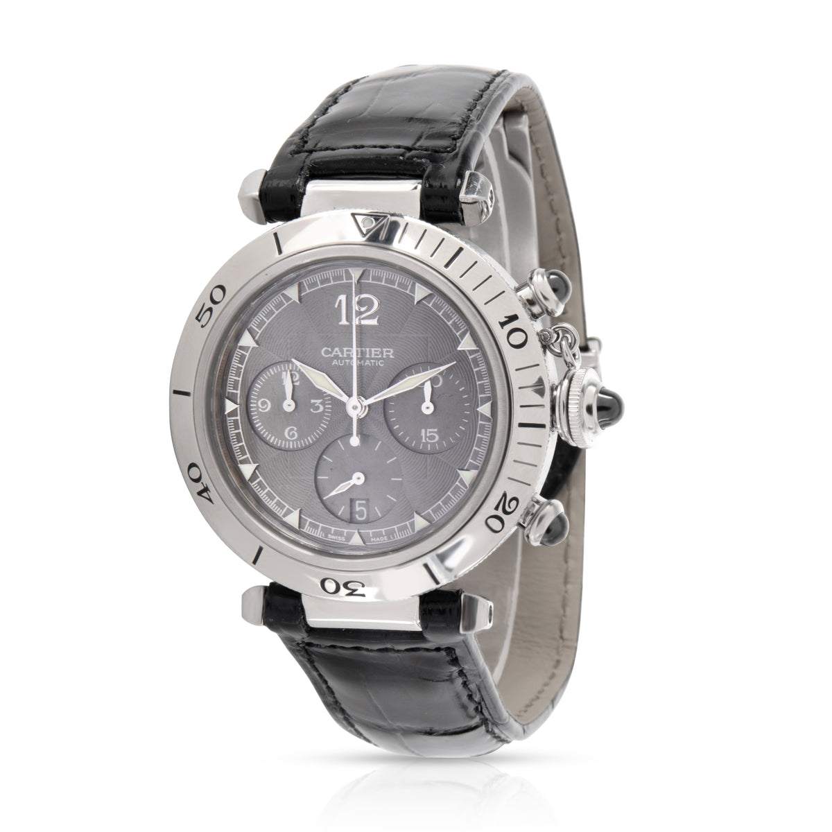 Cartier Pasha W3107355 Men's Watch in  Stainless Steel