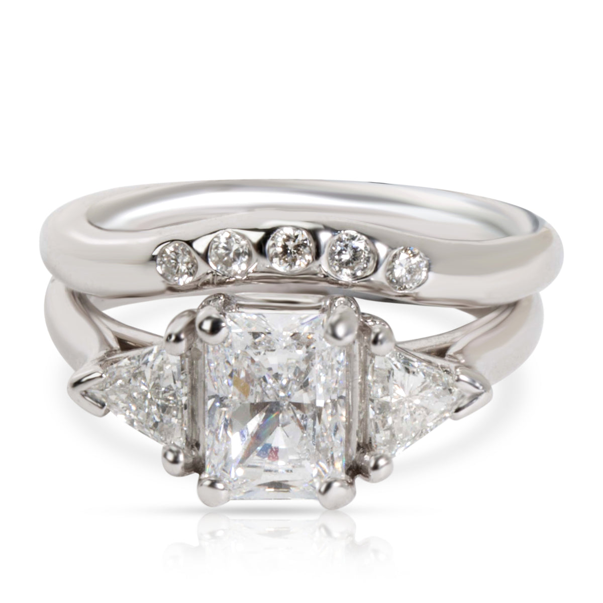 Diamond Diamond Engagement Ring in 18K Platinum/White Gold F-G SI2-I1 1.6 CTW