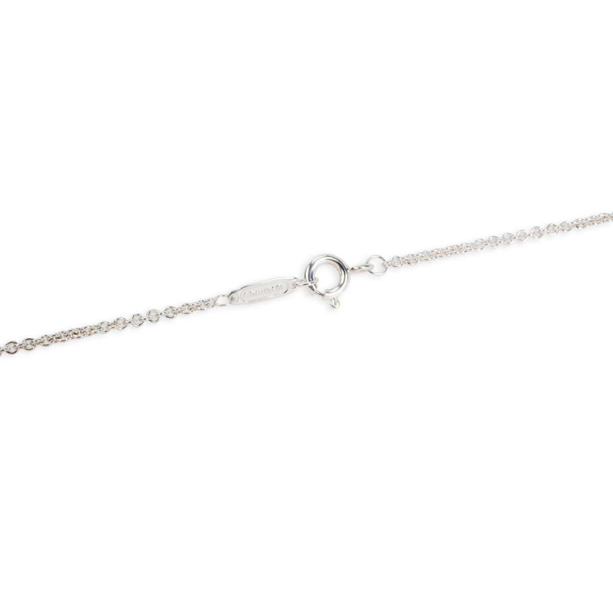 Tiffany & Co. Heart Drop Diamond Necklace in  Sterling Silver 0.05 CTW