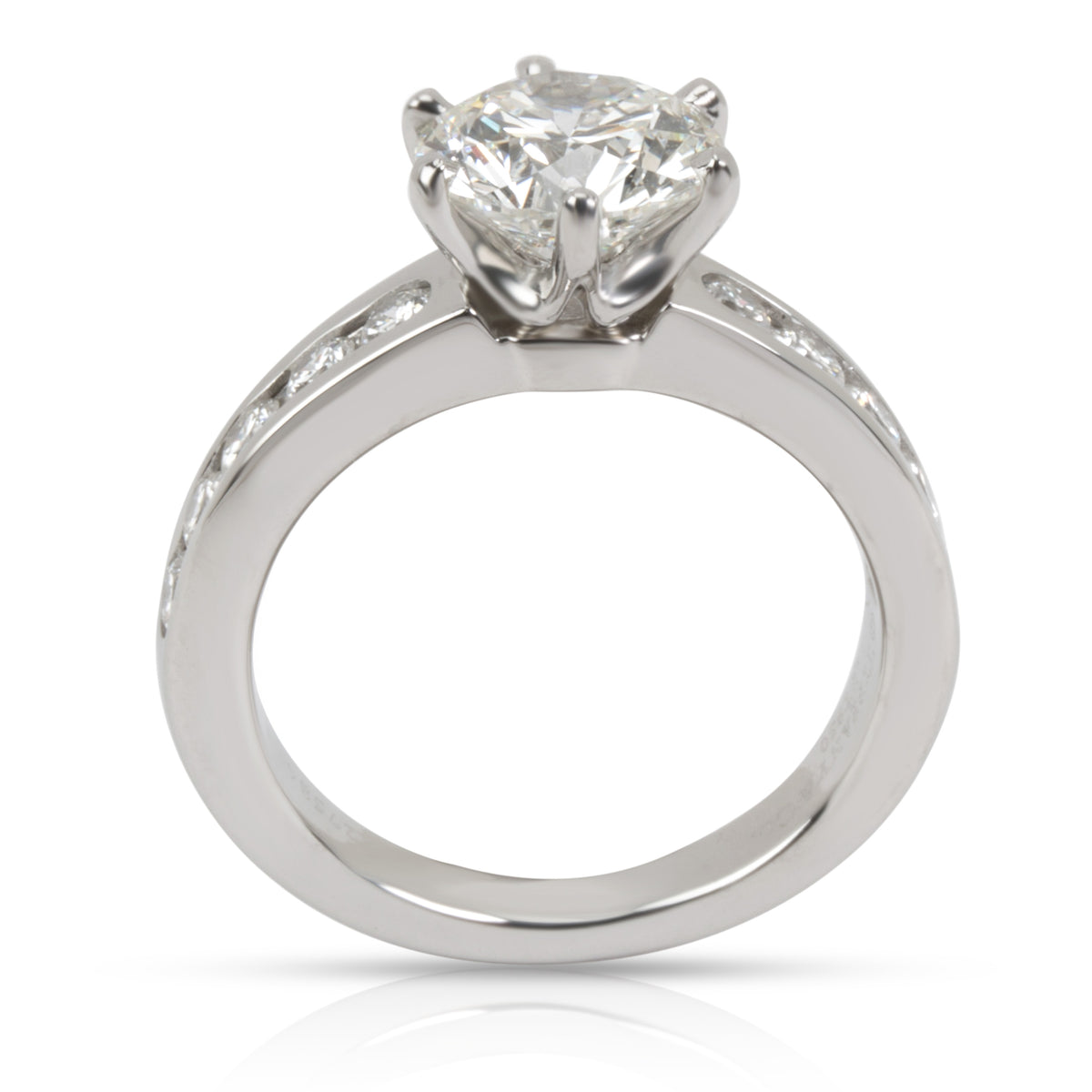 Tiffany & Co. Channel Diamond Engagement Ring in  Platinum I VS2 1.68 CTW