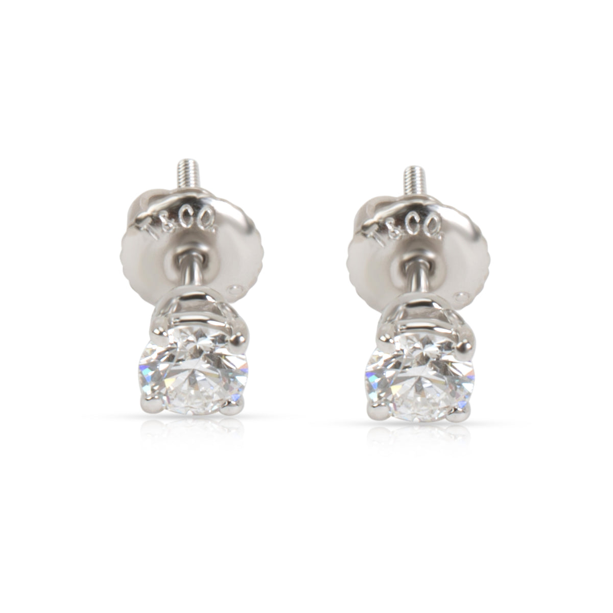 Tiffany & Co. Diamond Stud Earring in  Platinum 0.56 CTW