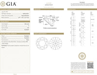 GIA Certified 1.28 Ct Round cut F SI2 Loose Diamond