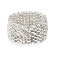Tiffany & Co. Somerset Mesh Ring in  Sterling Silver