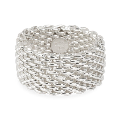 Tiffany & Co. Somerset Mesh Ring in  Sterling Silver