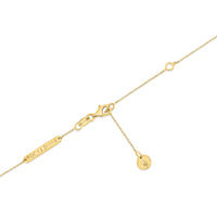 Rock & Divine Bright Blossom Rose Cut Diamond Necklace 18K Yellow Gold 0.60 CTW