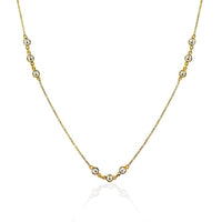 Rock & Divine Spring River Rose Cut Diamond Necklace in 18K Gold F VS2 0.54 ctw