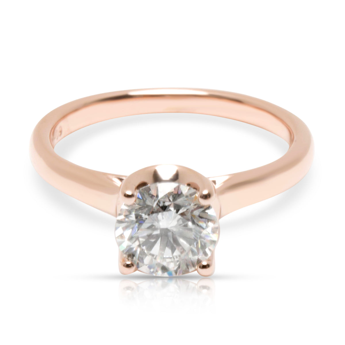 GIA Certified Diamond Solitaire Engagement Ring in 14K Rose Gold (1.00 ct H/SI2)