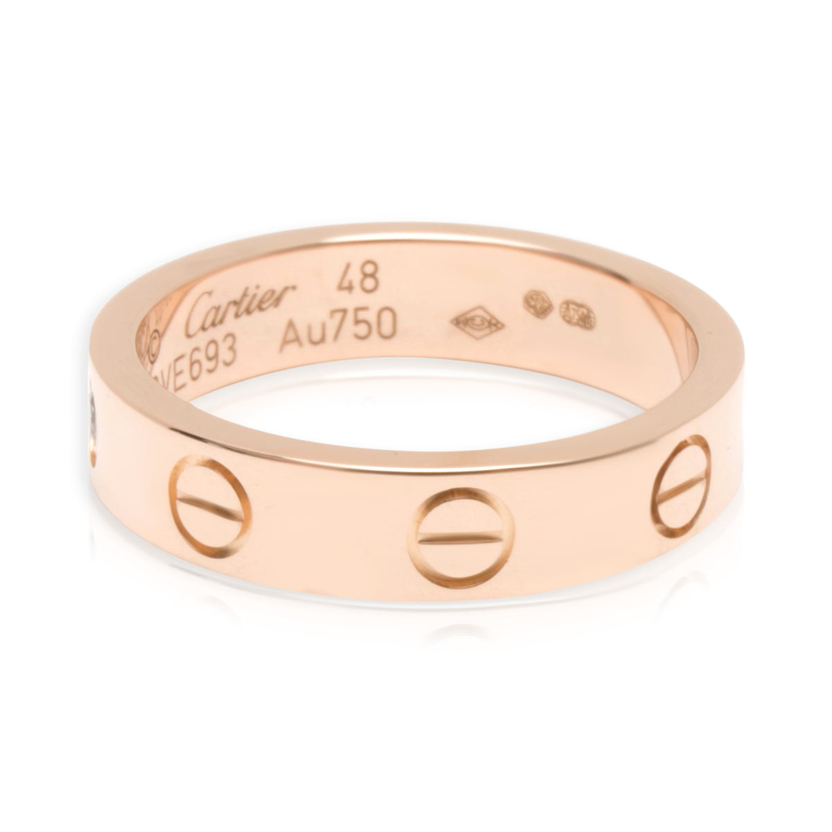 Cartier Love Diamond Wedding Band in 18KT Rose Gold 0.02ct (Size 48)