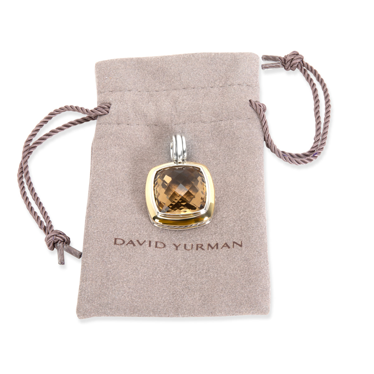 David Yurman Citrine Pendant in 18K Yellow Gold/Sterling Silver Champagne