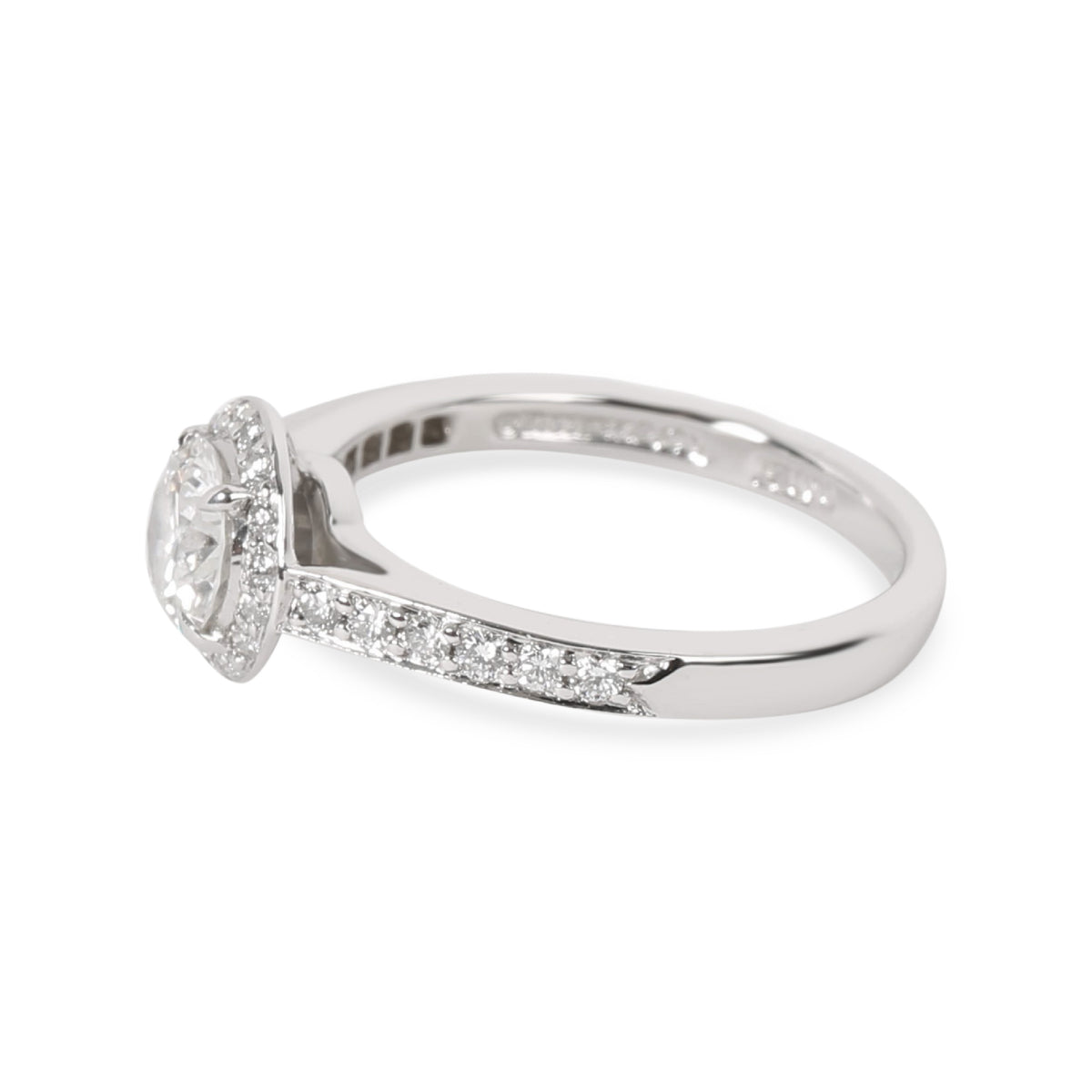 Tiffany & Co. Halo Diamond Engagement Ring in  Platinum 0.71 CTW