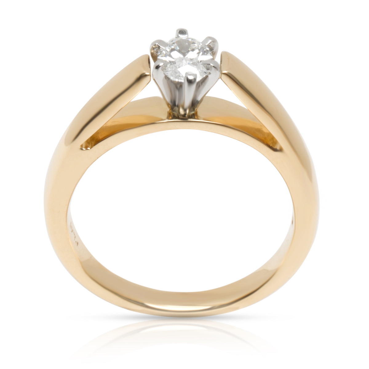 Blue Nile Diamond Solitaire Engagement Ring in 18K Yellow Gold (0.31 CTW F/VS1)