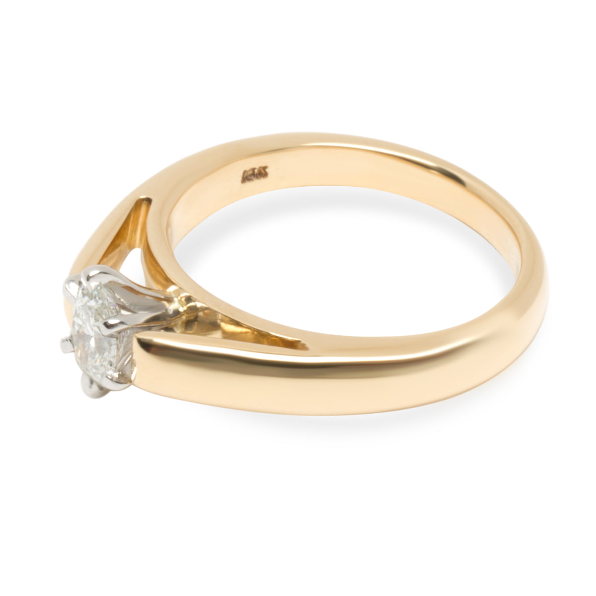 Blue Nile Diamond Solitaire Engagement Ring in 18K Yellow Gold (0.31 CTW F/VS1)