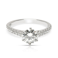 GIA Certified Diamond Engagement Ring in  Platinum H IF 1.02 CTW