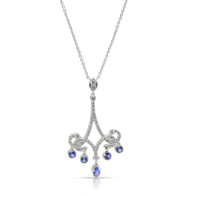 Tiffany & Co. Enchant Tanzanite & Diamond Necklace in Platinum 0.53 CTW