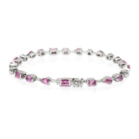 Cartier Meli Melo Pink Sapphire & Diamond Bracelet in 18K White Gold 0.6 CTW