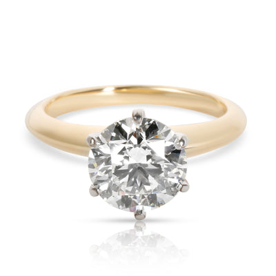 Tiffany & Co. Diamond Engagement Ring in 18K Yellow Gold/Platinum H VS1 2.02 CTW