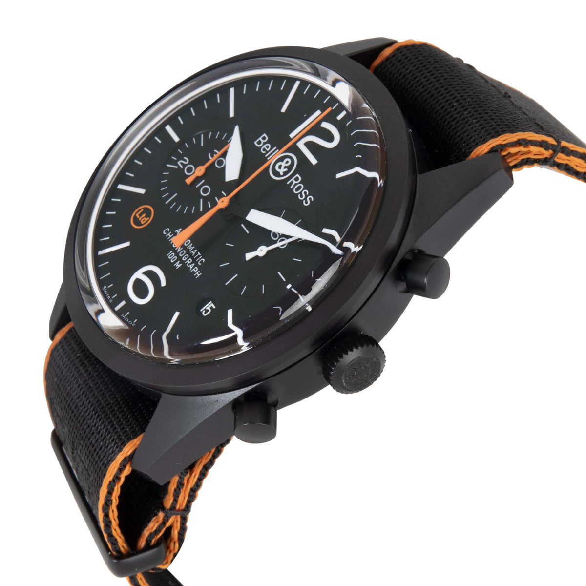 Bell & Ross Carbon Orange BRV126-O-CA Men's Watch in  PVD