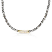Lagos Caviar Diamond Necklace in Sterling Silver 0.5 CTW