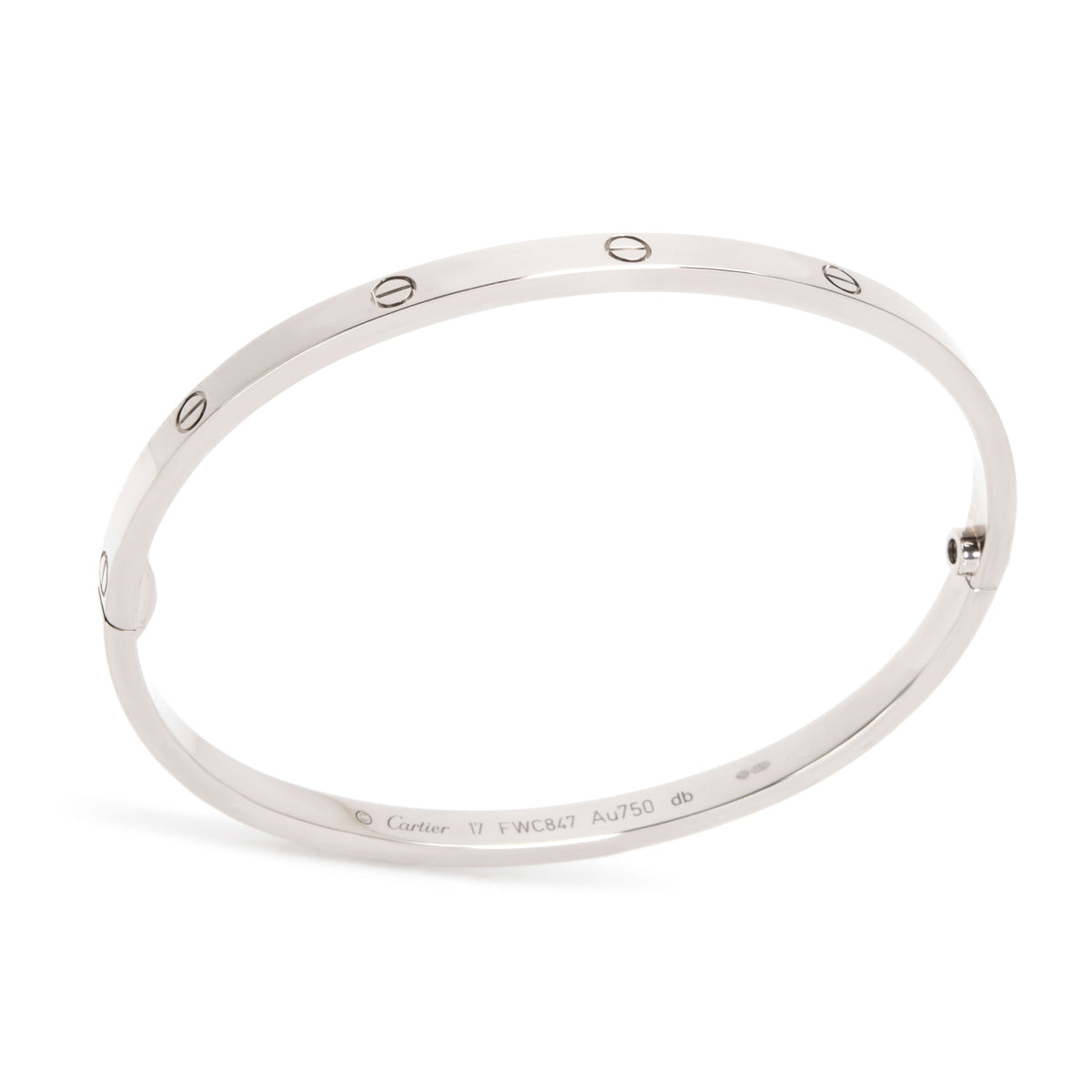 Cartier Small Love Bangle in 18K White Gold Size 17