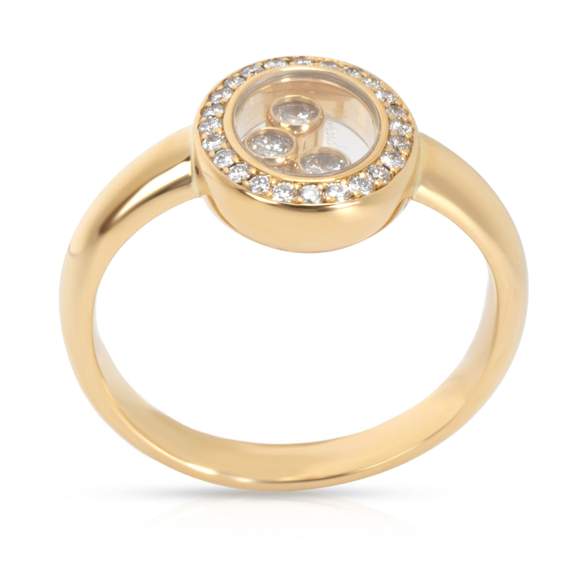 Chopard Happy Oval Diamond Ring in 18K Yellow Gold 0.23 CTW