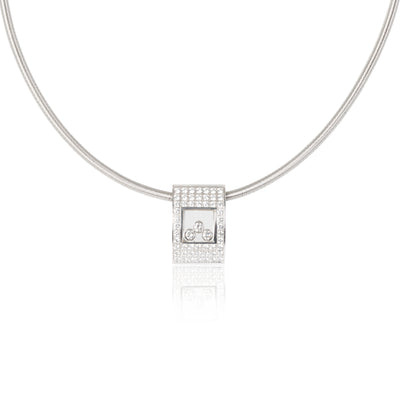 Chopard Happy Diamonds Necklace in 18K White Gold 0.88 CTW