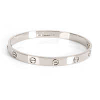 Cartier Love Bangle in 18K White Gold size 18