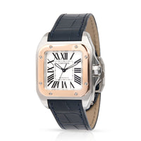 Cartier Santos 100 W20107X7 Unisex Watch in 18kt Stainless Steel/Rose Gold